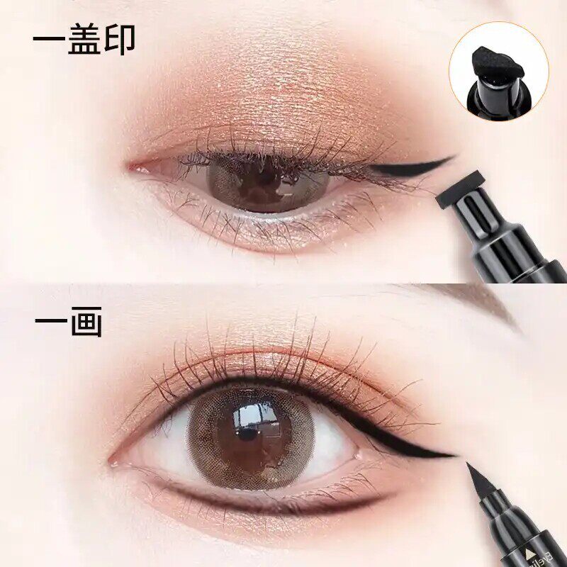 【新人专享价】帕琪嫚QIC/琦妮彩双头三角机翼印章眼线笔防水不晕