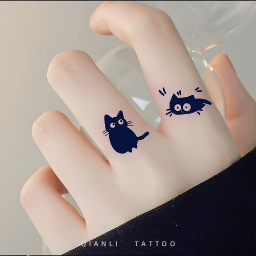 手指款小猫咪卡通可爱风