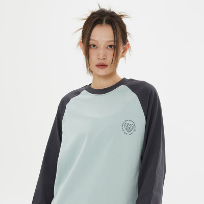TKTS爱心插肩袖420G重磅上衣女