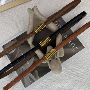 连衣裙小皮带配饰2025新款 饰毛衣西装 真皮配裙子装 高级感腰带女款