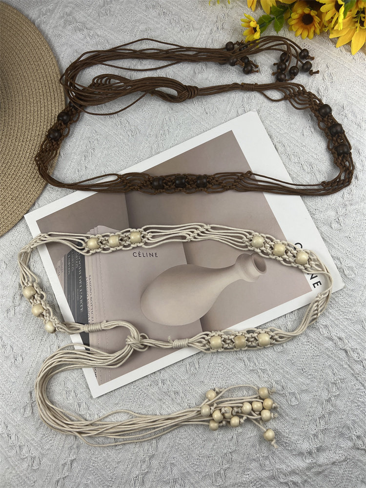 보헤미안 스타일 벨트 여성 드레스 장식 술 허리 체인 액세서리 스커트 페르시 벨트 2024 새로운 스타일