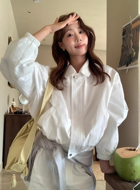 THE LIMON柠檬绿茶2026春款韩系短外套女翻领衬衫式夹克减龄上衣