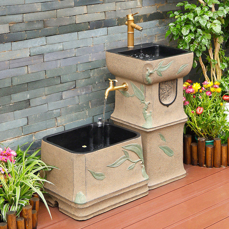 新疆西藏包邮户外立柱中式庭院洗手盆一体式室外拖把池阳台洗手池,家装主材,立柱盆,淘宝优惠券,粉丝福利购,淘宝优惠卷