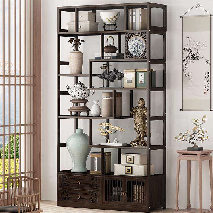 新疆西藏包邮博古架实木新中式多宝阁茶叶架展示柜摆件柜茶室茶具,住宅家具,多宝格/博古架,淘宝优惠券,粉丝福利购,淘宝优惠卷