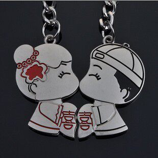 四叶草情侣钥匙扣熊猫钥匙链发财猪钥匙圈挂件礼物时尚小礼品礼物
