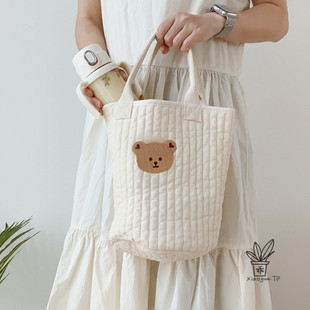 小乖TP INS韩系妈咪包宝宝奶瓶收纳婴儿推车挂包手提水桶便当包