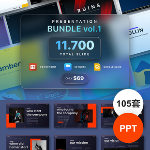 PPT模板商务简约高级感公司简介毕业设计作品展团队简历合集模版1