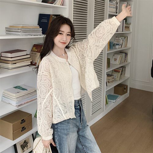 高级蕾丝镂空短外套女薄款防晒衣小个子开衫2026新款2026新款洋气