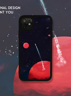 波霸年糕iPhone16逃离到月球14promax手机壳15苹果13创意硅胶12探索宇宙11xsmax简约黑色8plus适用华为mate40