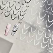 浮雕3d立体芭蕾轻奢无痕指甲贴纸装 蕾丝法式 美甲贴纸2025新款 饰品