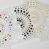 装 烫金银彩色小圆点美甲贴纸tomoni薄韧背胶 可爱5d指甲贴纸 饰品