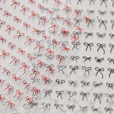 晶钻小蝴蝶结美甲贴纸tomoni装饰