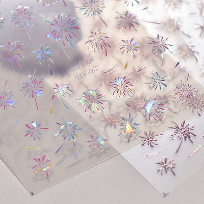 绚烂烟花美甲贴纸tomoni背胶装饰