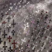 ins哥特指甲贴纸装 晶钻十字架美甲贴纸浮雕新款 3d立体5d网红 饰品