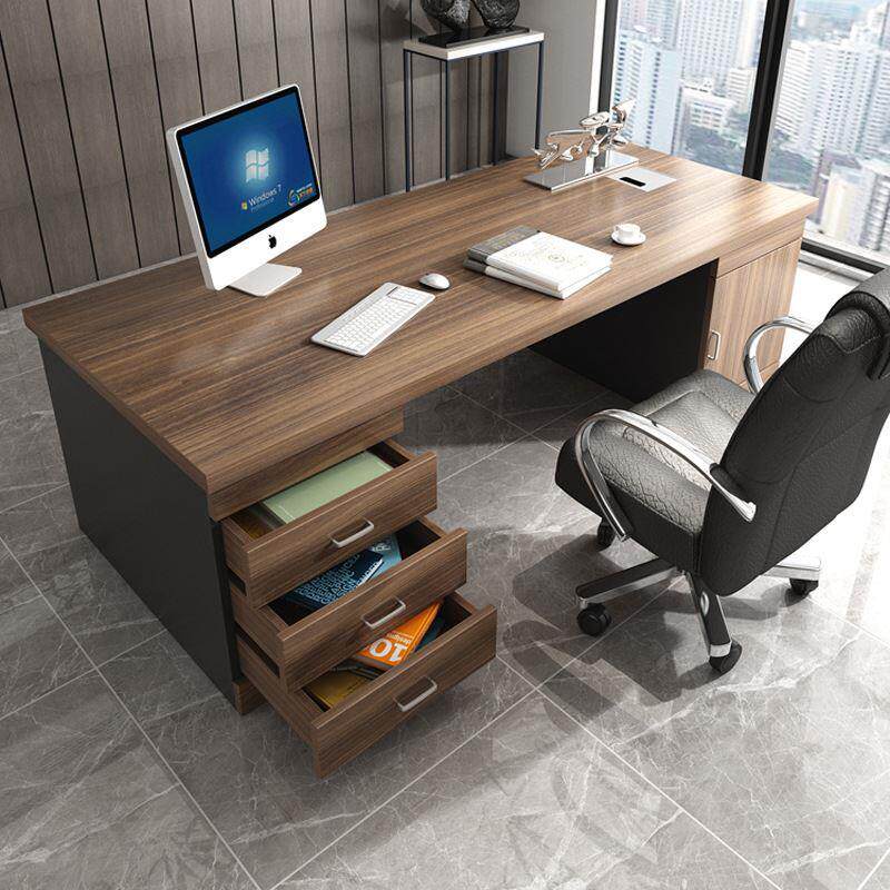 现代简约台式电脑桌新中式老板桌办公桌子办公室单人办公桌大班台