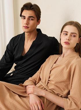 homewear pajamas bathrobe korean summer women and men robe