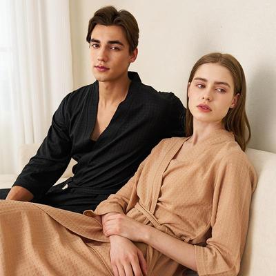 homewear pajamas bathrobe korean summer women and men robe
