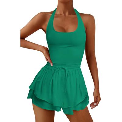 hirigin solid romper for women  summer sleeveless hollow