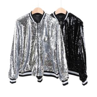 gold black blue red purple sequin jacket fashion streetwear