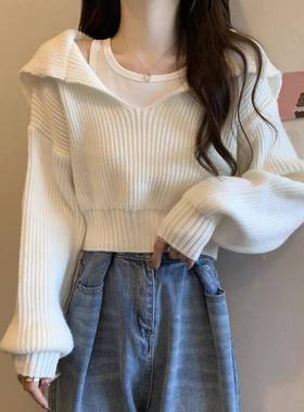 small collar size set loose with for navy sweater knit coat