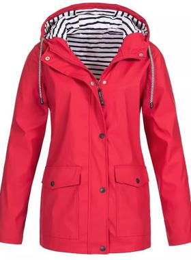 solid raincoat rain femininas outdoor roupas mujer