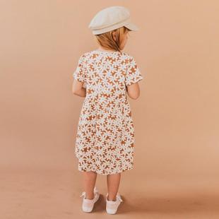 short loose holiday summer sleeved mother dress daughter