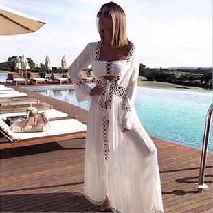 holiday cardigan seaside dress beach circle Multi lace