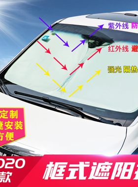 本田爵士Honda GD1/3/GE6/GK5 fit/jazz汽车遮阳板遮阳前档隔热板