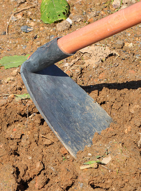 纯手工锻打锄头中号开刃长柄农用工具挖土家用锄种菜开荒除草包邮