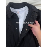 复古假两件飞行夹克男美拉德穿搭格纹棕色外套YM866-特P68，男装夹克，星座1007（原301D）