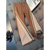 网图撞色拼接条纹弯刀卫裤男秋冬hiphop美式运动裤F81-特P46，男装休闲裤，星座1007（原301D）