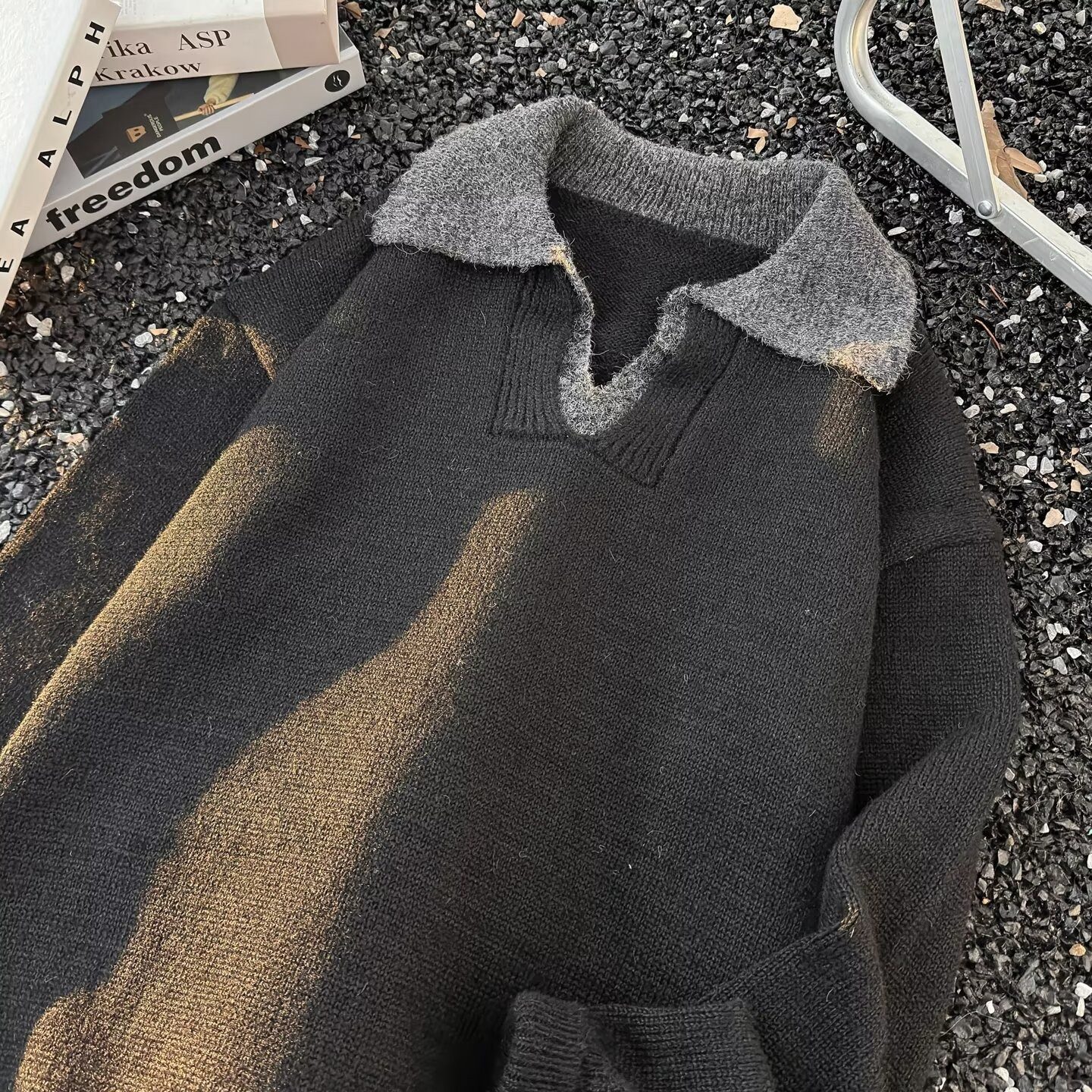 网图美式复古混纺羊毛衫毛衣男女针织衫MY32-特P48，男装针织衫/毛衣，星座1007（原301D）