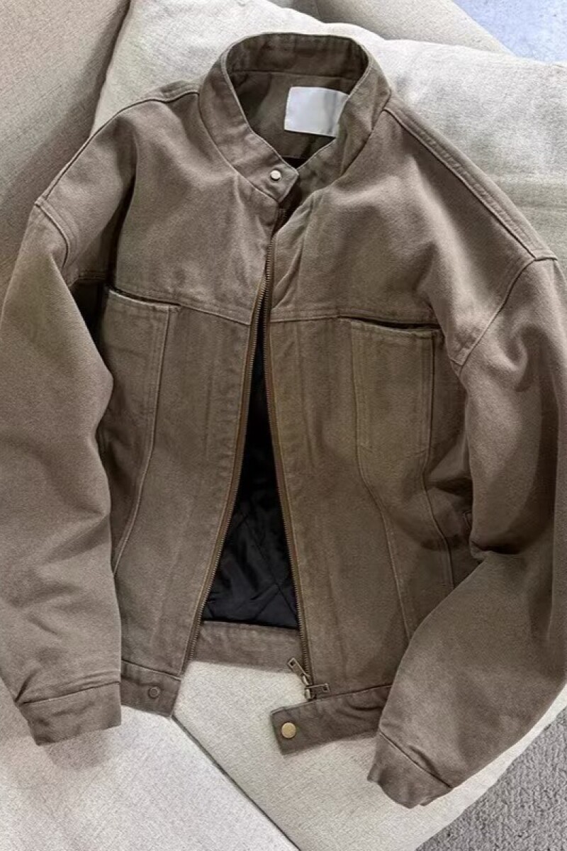 秋冬美式水洗帆布外套男立领做旧工装休闲夹克JJ962-特P70,男装夹克,星座1007（原301D）
