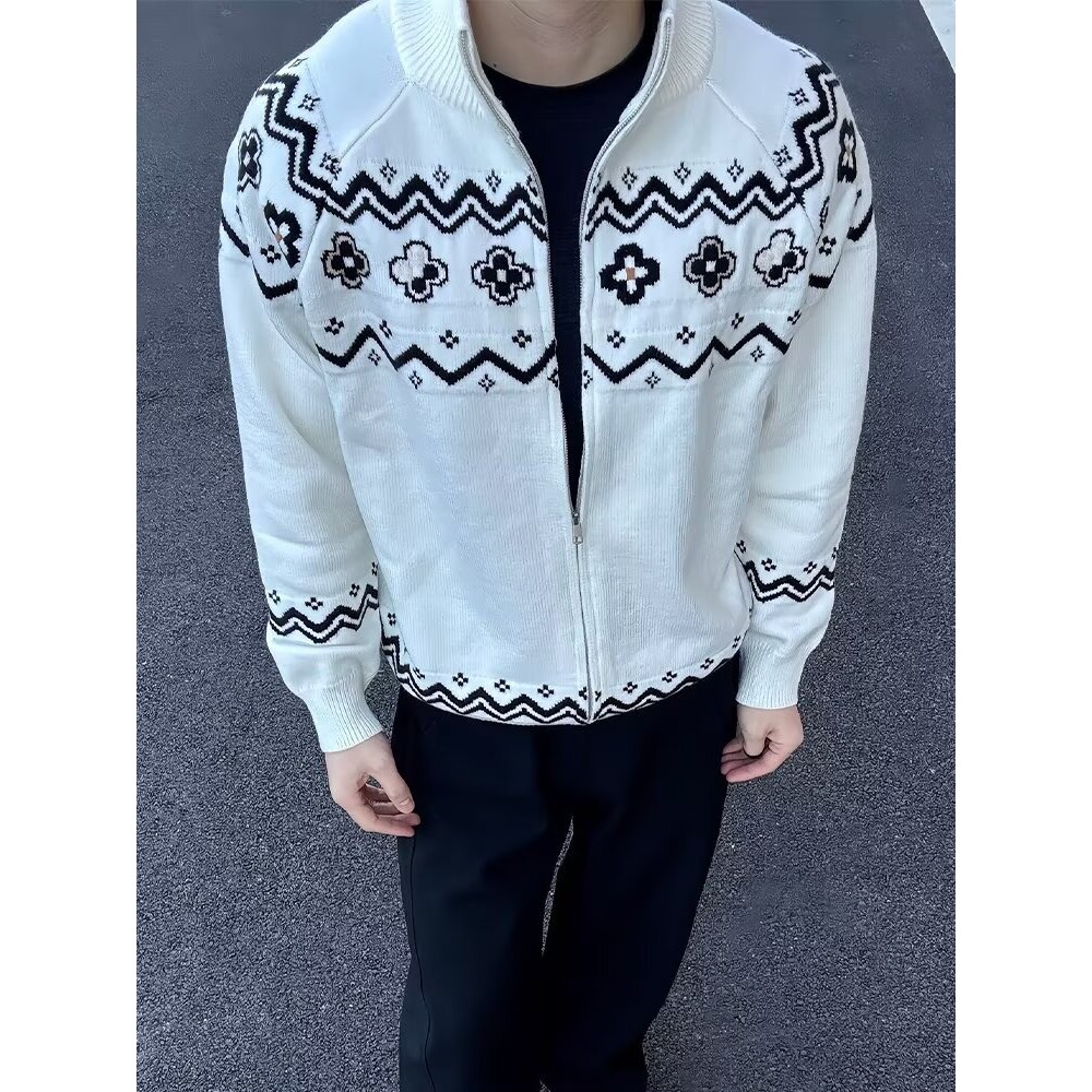 网图毛衣男拉链美式立领针织开衫YM190-特P62,男装针织衫/毛衣,星座1007（原301D）