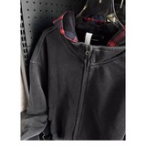 网图格子拼接连帽卫衣男女款复古假两件外套MY808-特P65，女装短外套，星座1007（原301D）