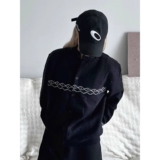 网图黑色cleanfit美式提花毛衣开衫男款秋季针织外套SS04-特P65，男装针织衫/毛衣，星座1007（原301D）