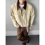 牛仔外套男秋冬美式复古宽松休闲工装飞行员夹克JK750-特P100，男装工装外套，星座1007（原301D）