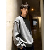 网图黑色圆领针织衫男款秋冬季拼接毛衣YM18-特P60，男装针织衫/毛衣，星座1007（原301D）