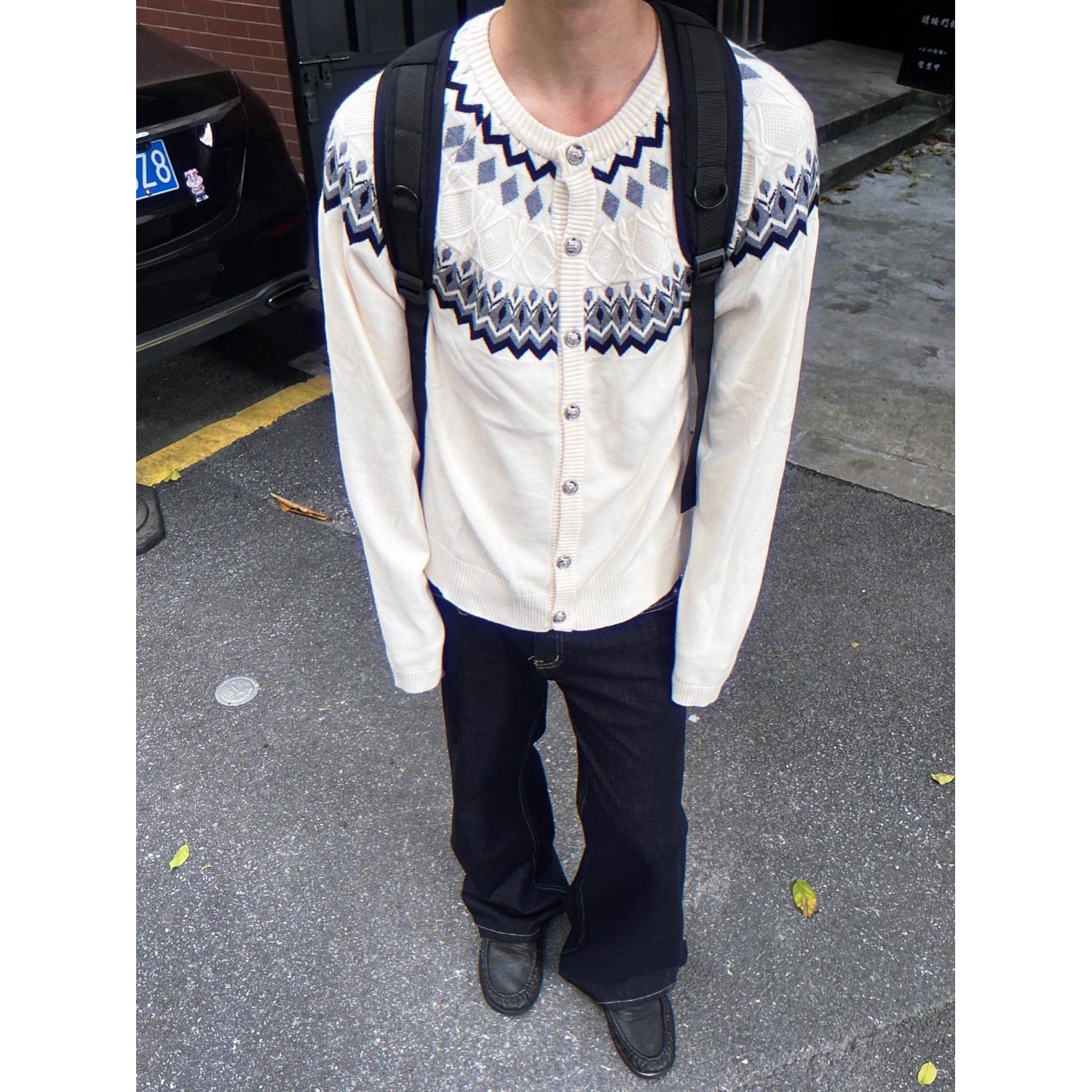 网图 美式费尔岛针织毛衣男女秋冬季Cleanfit老钱风 M9563特P68，男装针织衫/毛衣，星座1007（原301D）