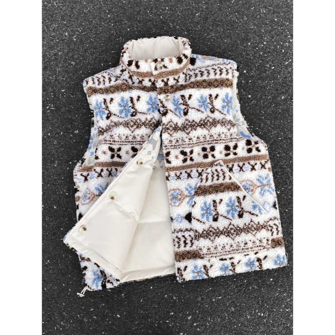 圣诞两面穿羊羔棉衣马甲杏色MK00-特P85，男装棉衣，星座1007（原301D）