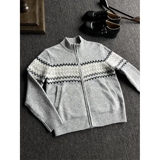 网图美式复古费尔岛提花立领拉链针织衫男秋毛衣YM06-特P60，男装针织衫/毛衣，星座1007（原301D）