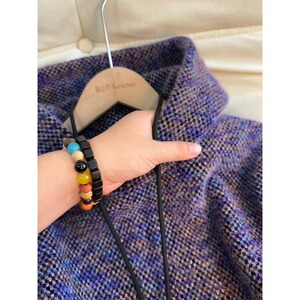 网图紫色美式毛绒针织卫衣男冬季连帽衫小香风外套YW249-特P65图片