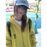 美式复古魔术贴连帽卫衣女春秋款新款外套WY2549-特P55，女装短外套，星座1007（原301D）