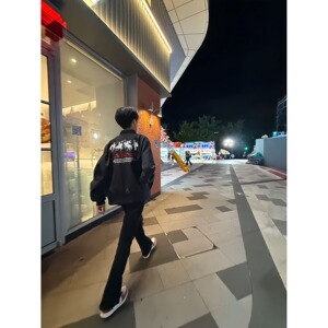 网图美式高街战马刺绣情侣棒球服男秋季休闲夹克外套FF026-特P58图片