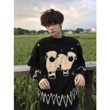 网图小羊费尔岛毛衣男款冬季保暖内搭针织衫慵毛线衣Y528-特P52，男装针织衫/毛衣，星座1007（原301D）