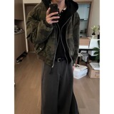 网图假两件迷彩连帽外套飞行服常规Q963-特89夹棉款Q9633特-105，女装短外套，星座1007（原301D）