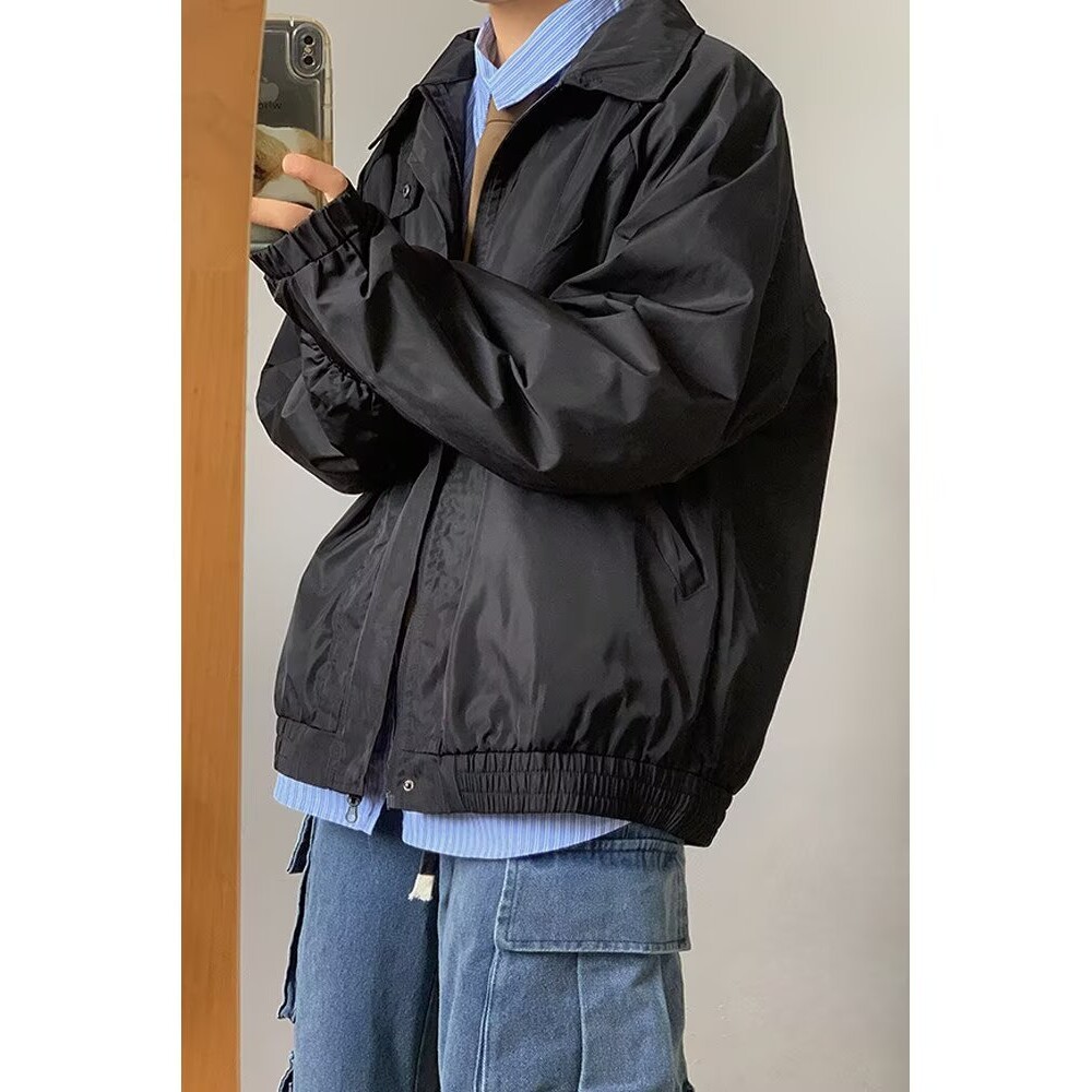 网图翻领外套男士老钱风春装夹克行政夹克AB174-特P65,男装夹克,星座1007（原301D）