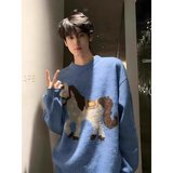 网图马年有钱毛衣男女冬季圆领内搭毛线衣针织衫YM416-特P75，男装针织衫/毛衣，星座1007（原301D）