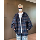 cleanfit格子连帽衬衫男美式复古长袖格纹衬衣外套C21SS-特P58，男装衬衫，星座1007（原301D）
