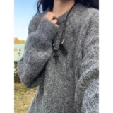 网图美式仿马海毛圆领针织衫秋冬新款宽松套头毛衣MM5823-特P55，男装针织衫/毛衣，星座1007（原301D）